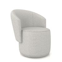 Poltrona Decorativa Orgânica Fixa Para Sala Kit 2 Malu Linho Cinza M11 - D'rossi - 6