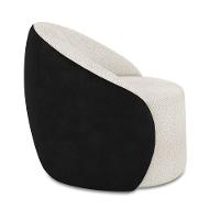 Poltrona Sala Orgânica Kit 2 Lua Fixa Sintético Pu Preto/bouclê D03 - D'rossi Cor Cinza - 6