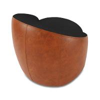 Poltrona Sala Orgânica Lua Fixa Sintético Pu Nozes/bouclê Preto D03 - D'rossi - 6