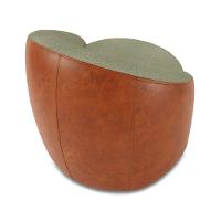 Poltrona Sala Orgânica Lua Fixa Sintético Pu Nozes/bouclê Pistache D03 - D'rossi - 6