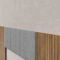 Cabeceira Casal Queen Cama Box 268cm Ripado Selma Brisa/linho Cinza V01 - D'rossi - 6