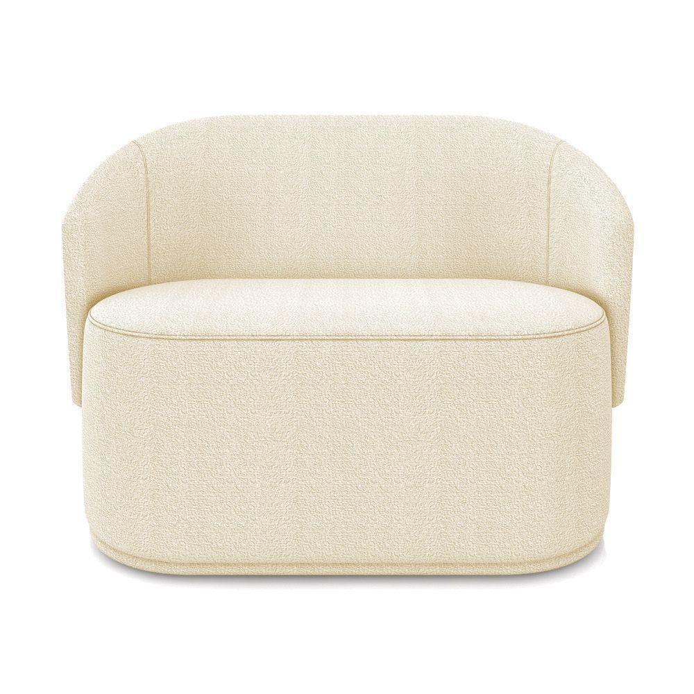 Namoradeira E 2 Poltronas Orgânica Para Sala Malu Bouclê Bege M11 - D'rossi - 7