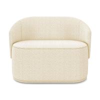 Namoradeira E 2 Poltronas Orgânica Para Sala Malu Bouclê Bege M11 - D'rossi - 7