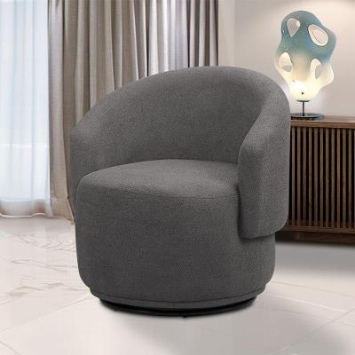 Poltrona Decorativa Orgânica Névoa E03 Bouclê Cinza Escuro D'Rossi