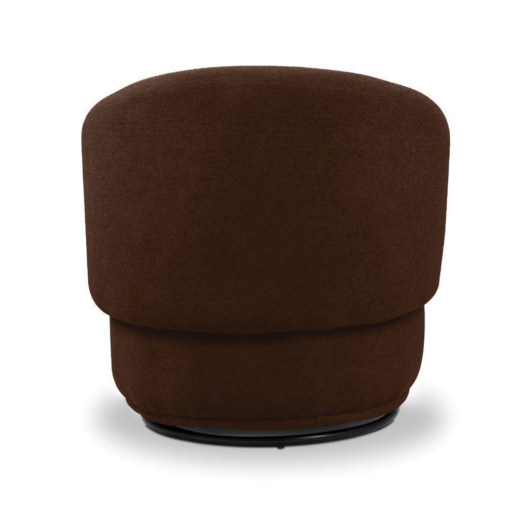 Poltrona Decorativa Orgânica Névoa Bouclê Marrom E03 - D'rossi - 7