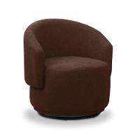 Poltrona Decorativa Orgânica Névoa Bouclê Marrom E03 - D'rossi - 2