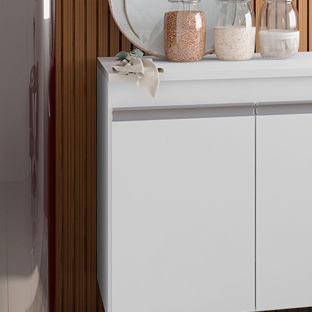 Balcão Cozinha Com Tampo 100cm 3 Gavetas Leticia Branco A01 - D'rossi - 4