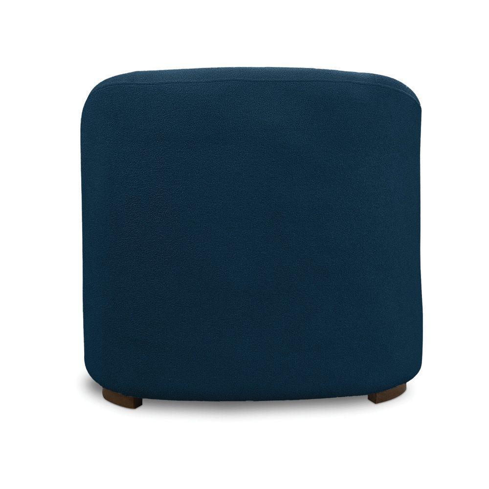 Poltrona Decorativa Orgânica Para Sala Diully Bouclê Azul Marinho E03 - D'rossi - 7