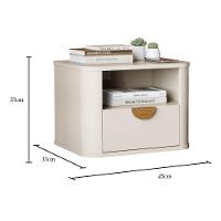 Mesa Cabeceira Suspensa Buriti Off White - Moveis Jb - 6