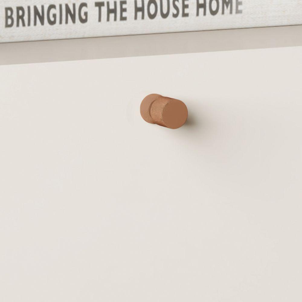 Mesa De Cabeceira Slim Tucupi Off White Pe Bronze - Moveis Jb - 4