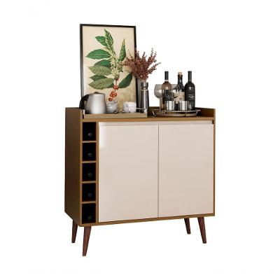 Buffet Aparador Com Adega Retrô Wine 2 Portas Freijó Com Off White - Moveisaqui