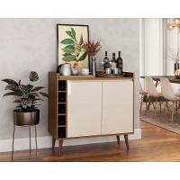 Buffet Aparador Com Adega Retrô Wine 2 Portas Freijó Com Off White - Moveisaqui - 2