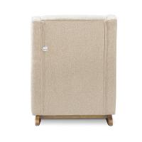 Poltrona De Amamentação Base Balanço E Puff Flower Linho Bege E03 - D'rossi - 8