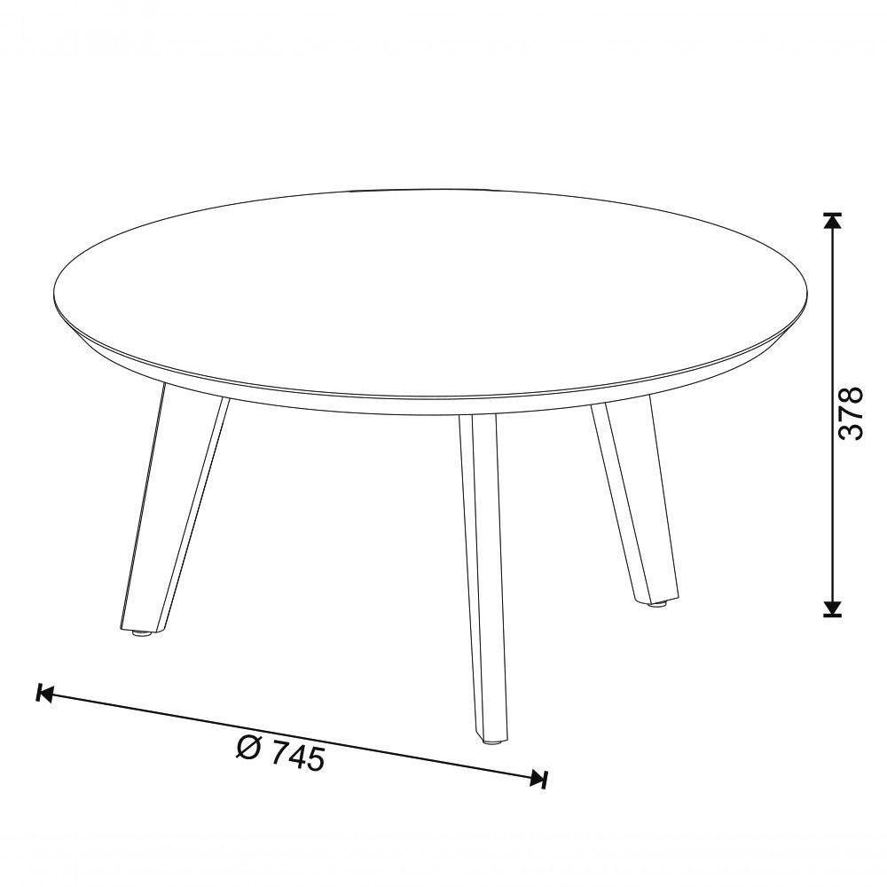 Mesa De Centro Classic Redonda Off White - Imcal Móveis - 3