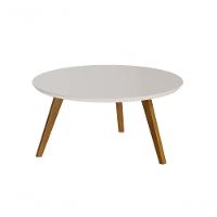 Mesa De Centro Classic Redonda Off White - Imcal Móveis - 1