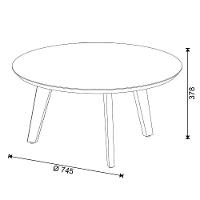 Mesa De Centro Classic Redonda Off White - Imcal Móveis - 3