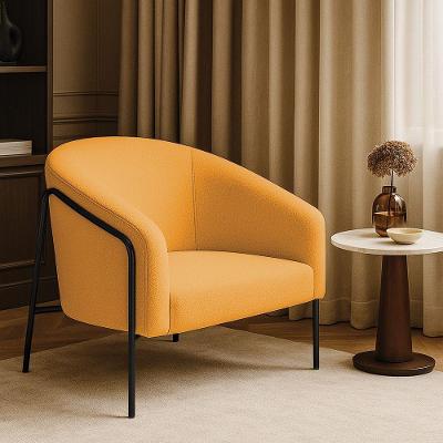 Poltrona Sala Stella D03 Industrial Bouclê Mostarda Preto D'Rossi