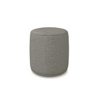 Puff Redondo Orgânico Para Sala Malu Linho M11 - D'rossi Cor Grafite - 2