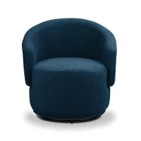 Poltrona Decorativa Orgânica Kit 2 Névoa Bouclê Azul Marinho E03 - D'rossi - 5