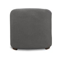 Poltrona Decorativa Orgânica Para Sala Diully Bouclê Cinza Escuro E03 - D'rossi - 3