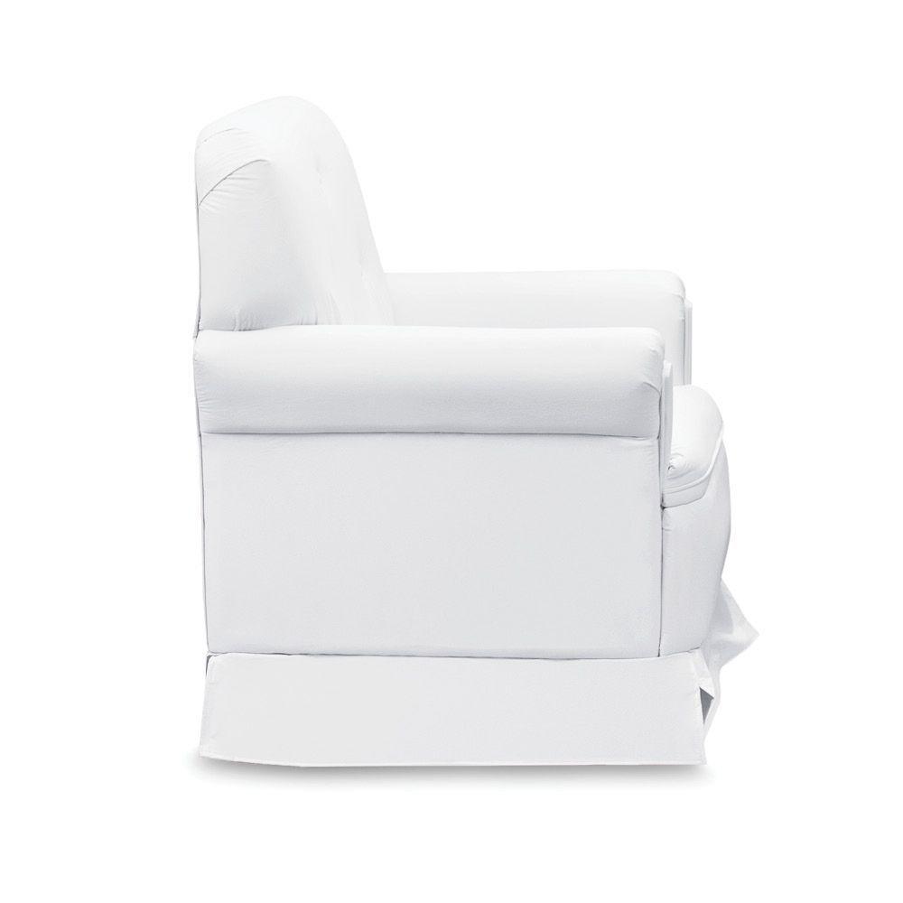 Poltrona De Amamentação Base Balanço Lígia Sintético Branco E03 - D'rossi - 5