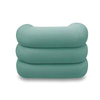 Poltrona Giratória Orgânica Com Balanço Tana Bouclê Azul Turquesa E03 - D'rossi - 7