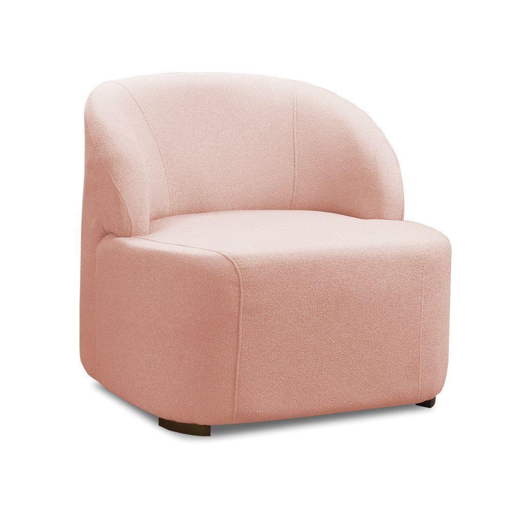 Poltrona Decorativa Orgânica Kit 2 Diully Bouclê Rosê E03 - D'rossi - 2