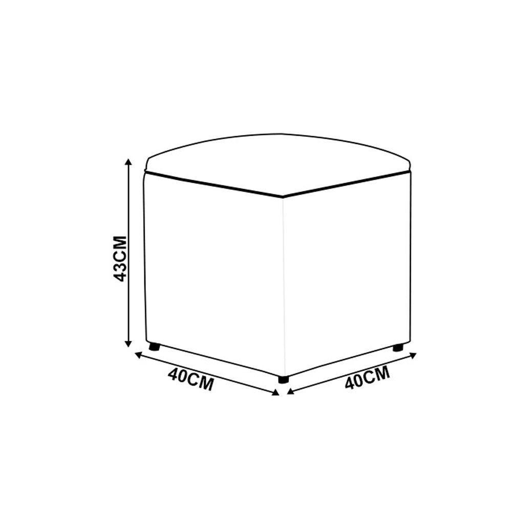 Puff Decorativo Quadrado Para Sala Lígia Sintético E03 - D'rossi Cor Bege - 4