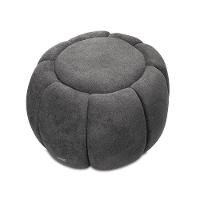 Puff Redondo Orgânico Para Sala Cloud Bouclê E03 - D'rossi Cor Cinza Escuro - 5