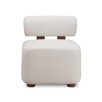 Poltrona Decorativa Para Sala Helora Bouclê Cinza Claro E03 - D'rossi