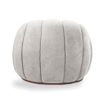 Poltrona E Puff Decorativo Orgânico Fixo Cloud Bouclê Cinza Claro E03 - D'rossi - 9