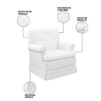 Poltrona De Amamentação Base Balanço Lígia Sintético E03 - D'rossi Cor Branco - 3