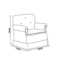 Poltrona De Amamentação Base Balanço Lígia Sintético E03 - D'rossi Cor Branco