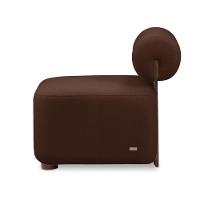 Poltrona Decorativa Para Sala Helora Bouclê Marrom E03 - D'rossi - 3