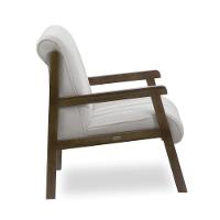 Poltrona Decorativa Sala Base De Madeira Kit 2 Daline Bouclê Cinza Claro E03 - D'rossi - 3