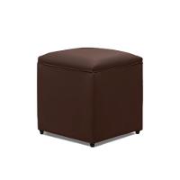 Puff Decorativo Quadrado Para Sala Lígia Sintético E03 - D'rossi Cor Marrom - 2