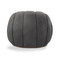 Poltrona E Puff Decorativo Orgânico Fixo Cloud Bouclê Cinza Escuro E03 - D'rossi - 2