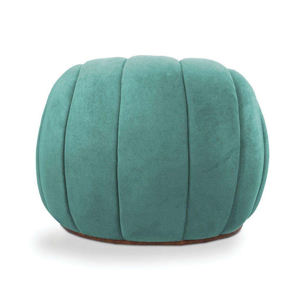 Kit 02 Poltronas Decorativa Orgânica Para Sala Cloud Bouclê Azul Turquesa E03 - D'rossi - 7