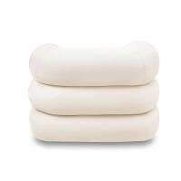 Poltrona Giratória Orgânica Com Balanço Tana Bouclê Bege E03 - D'rossi - 3