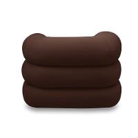 Poltrona Giratória Orgânica Com Balanço Kit 2 Tana Bouclê Marrom E03 - D'rossi - 8