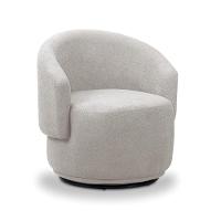 Poltrona Decorativa Orgânica Kit 2 Névoa Bouclê Cinza Claro E03 - D'rossi - 6