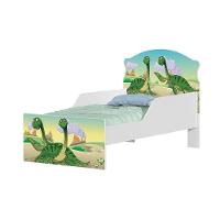 Mini Cama Infantil 153,2x79cm Com Proteção Lateral Personagens Dinossauro K02 - D'rossi - 2