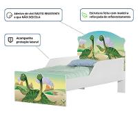 Mini Cama Infantil 153,2x79cm Com Proteção Lateral Personagens Dinossauro K02 - D'rossi - 3