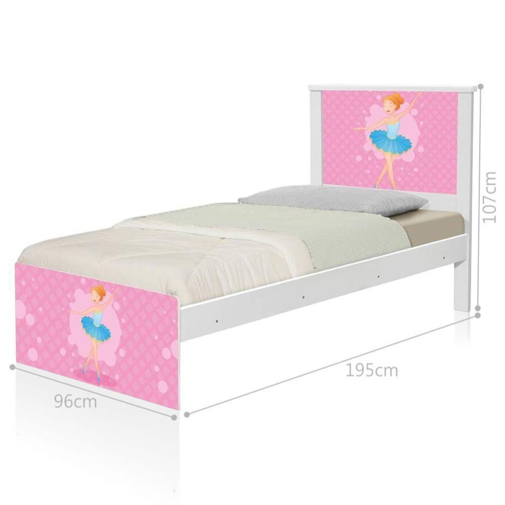 Cama Solteiro Infantil 195x96cm Para Quarto Personagens Bailarina K02 - D'rossi - 4