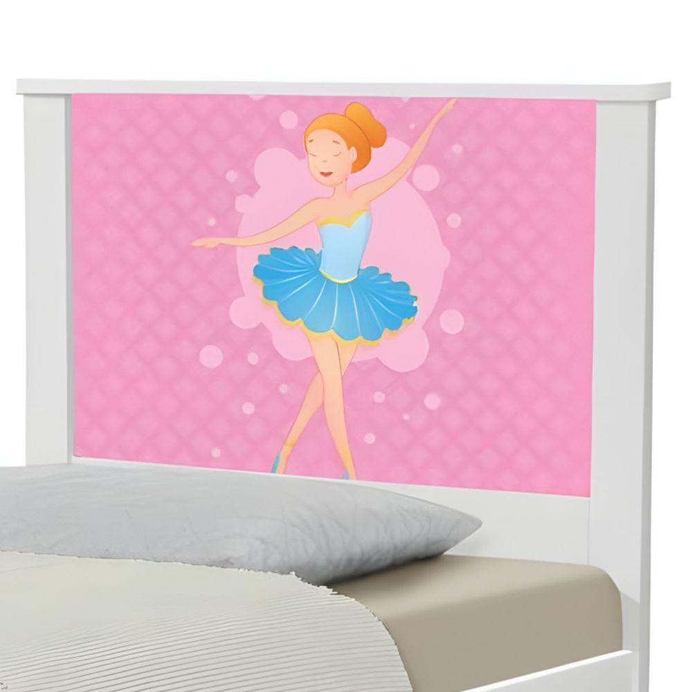 Cama Solteiro Infantil 195x96cm Para Quarto Personagens Bailarina K02 - D'rossi - 6