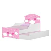 Mini Cama Infantil Com Cama Auxiliar 153x79cm Personagens K02 - D'rossi Cor Nuvem Menina - 5