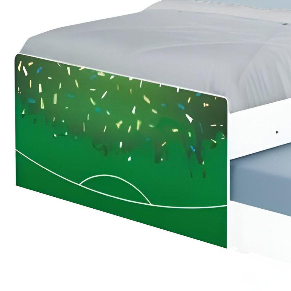 Cama Solteiro Infantil Com Cama Auxiliar 195x96cm Personagens K02 - D'rossi Cor Copa Futebol - 5