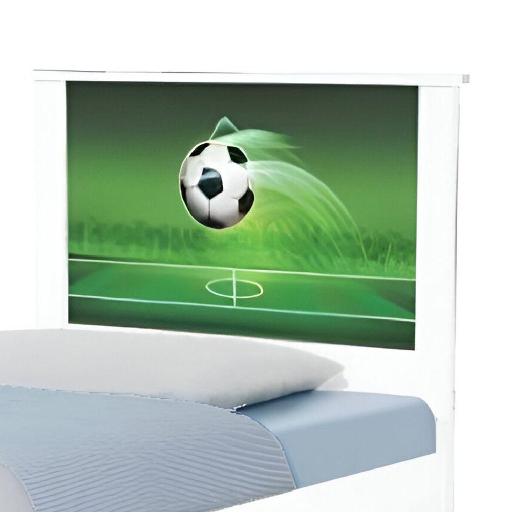 Cama Solteiro Infantil Com Cama Auxiliar 195x96cm Personagens K02 - D'rossi Cor Copa Futebol - 6