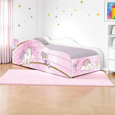Cama Solteiro Infantil 197x91,5cm Para Quarto Personagens K02 - D'rossi Cor Unicórnio