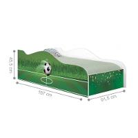 Cama Solteiro Infantil 197x91,5cm Para Quarto Personagens K02 - D'rossi Cor Copa Futebol